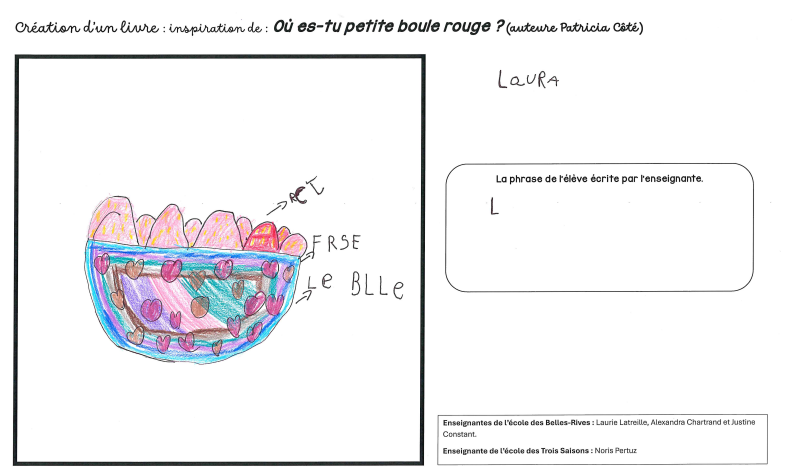 À la manière de Où-es tu petite boule rouge ?