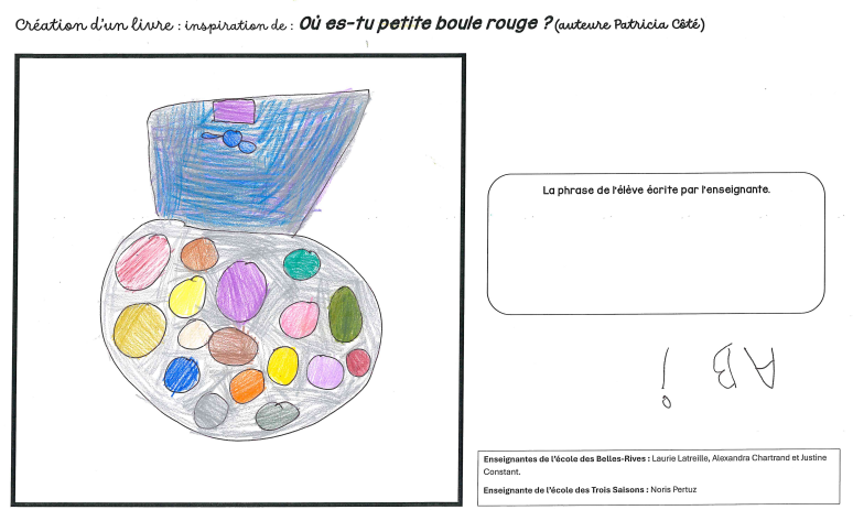 À la manière de Où-es tu petite boule rouge ?