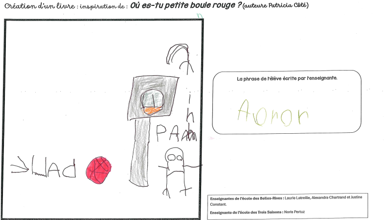 À la manière de Où-es tu petite boule rouge ?